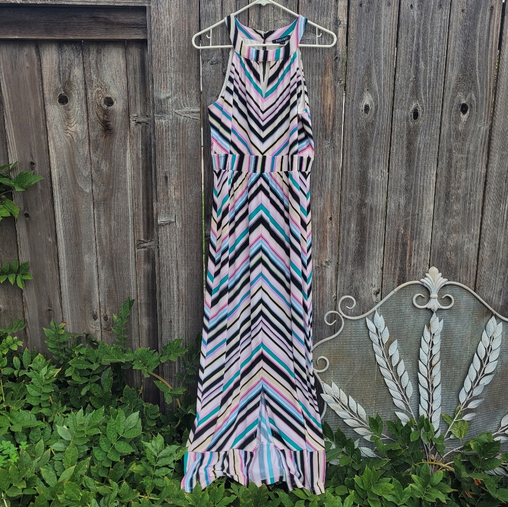Stylish Roz and Ali Long Sleeveless Dress Size M